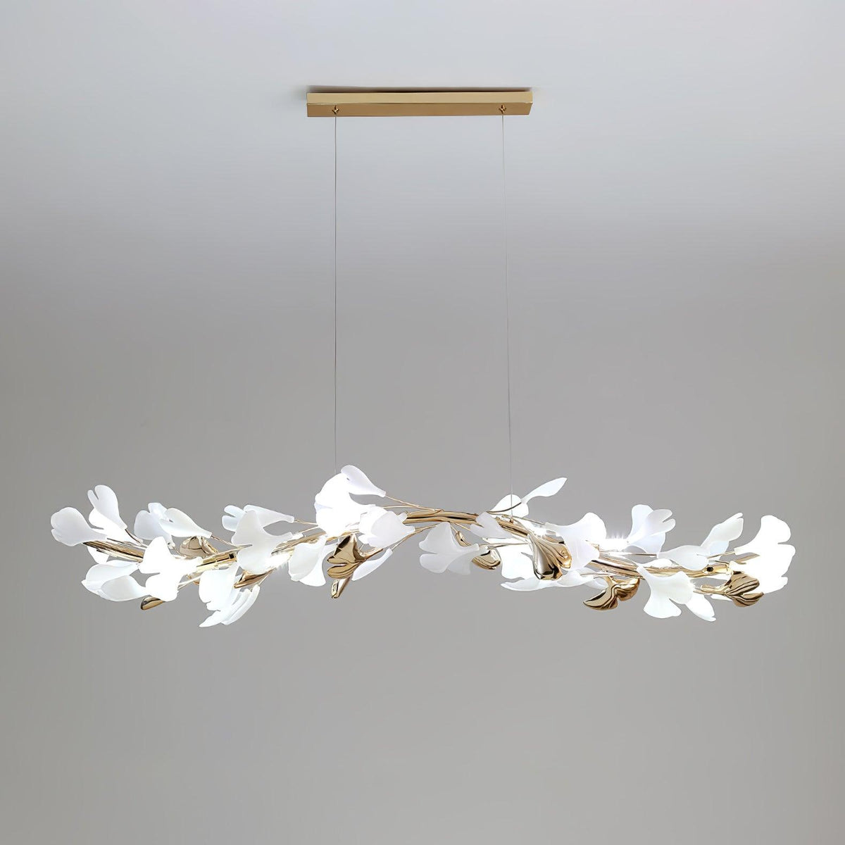 Vixu Postmodern Luxury Gingko Ceramics Chandelier