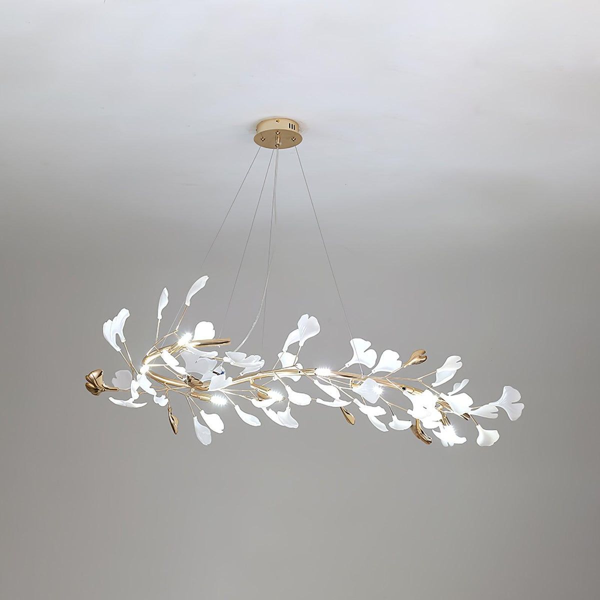 Vixu Postmodern Luxury Gingko Ceramics Chandelier
