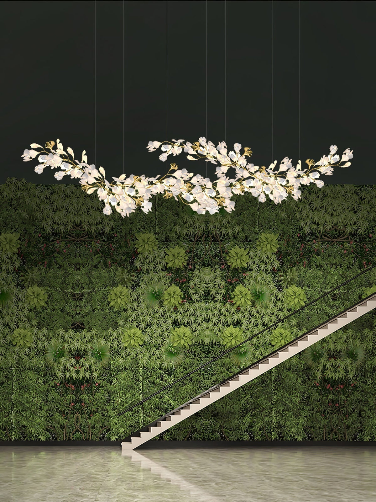 Viraaelle Leaves Combination Gingko Ceramics Chandeliers