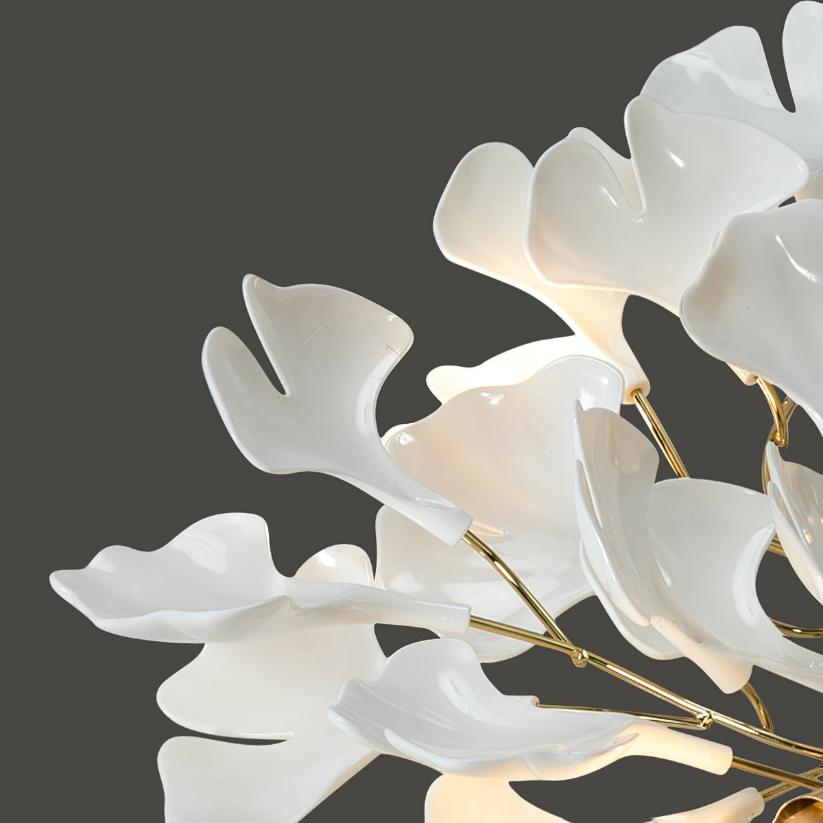 Ivmarel Gingko Long Branch Ceramics Chandelier