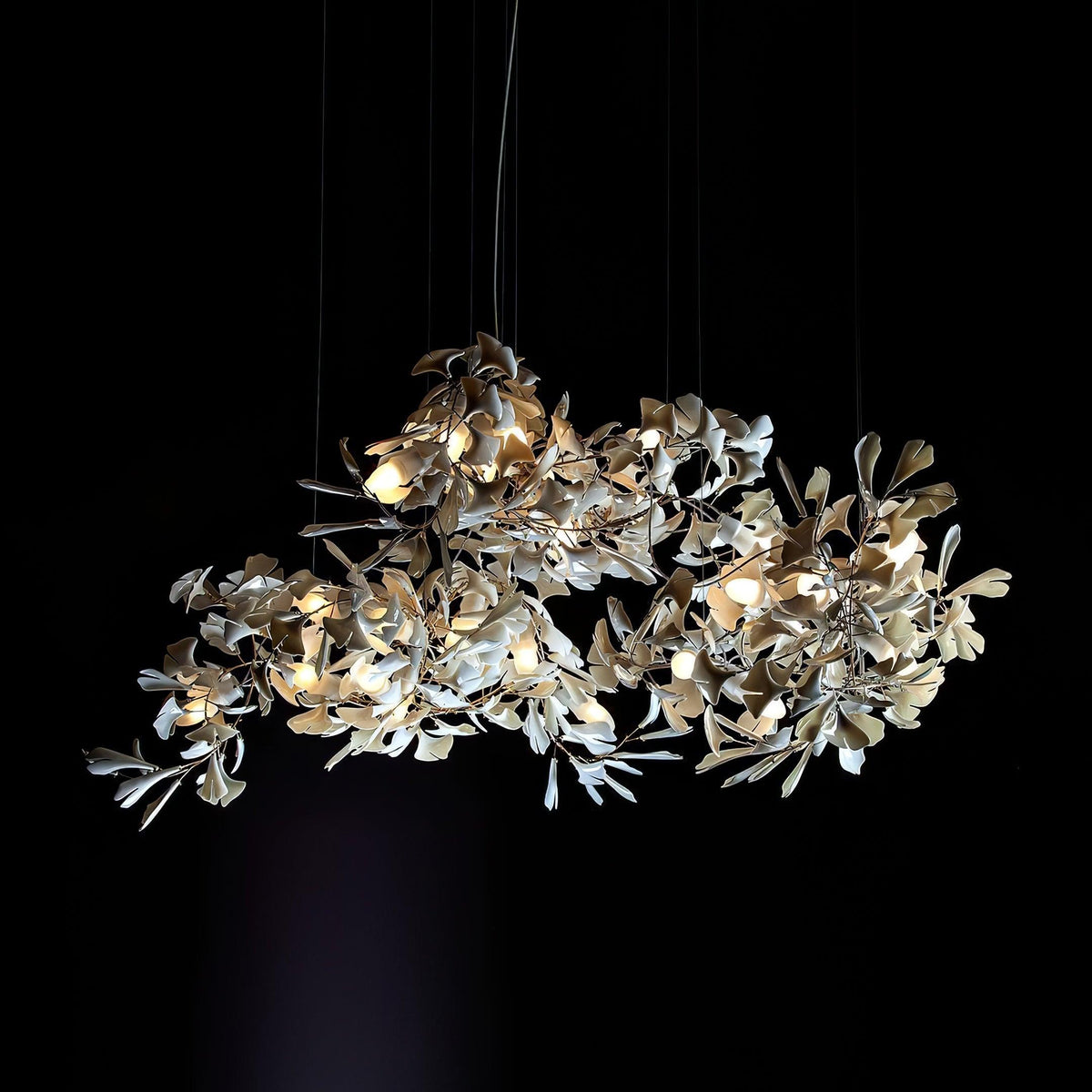Ririxel Pendant Lamp Gingko Ceramic Petals Gold