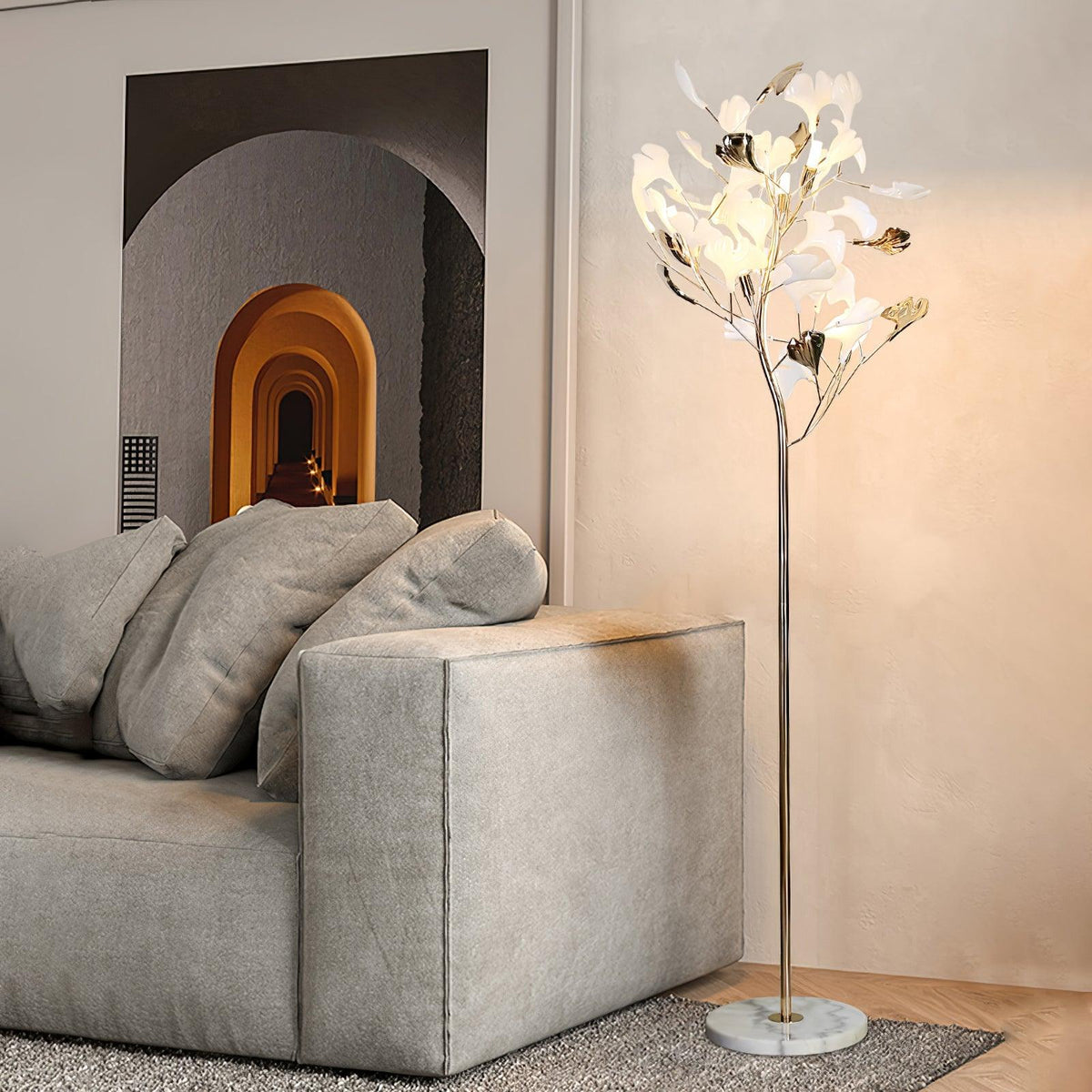 Anoren Luxury Floral Floor Lamp