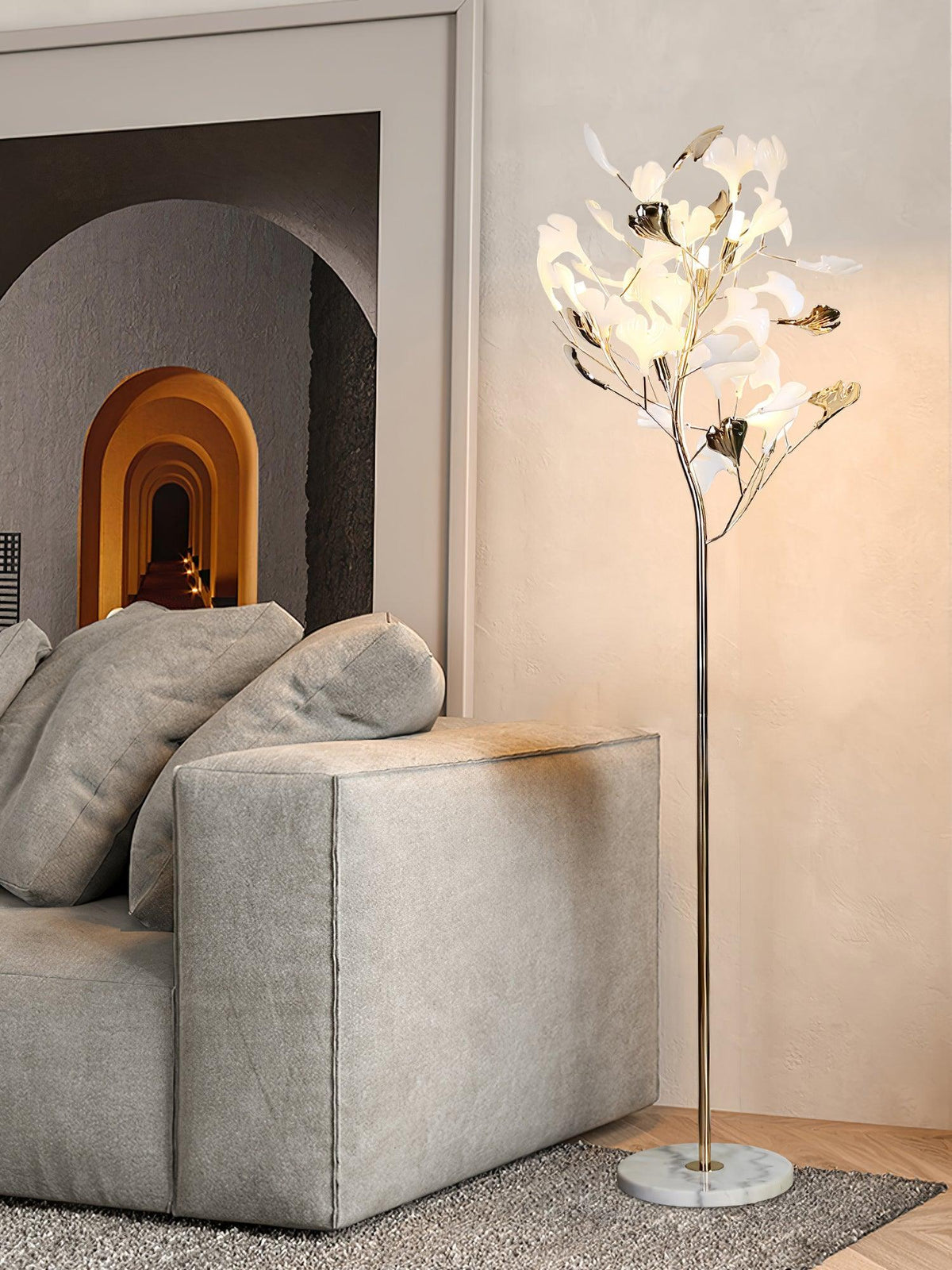 Anoren Luxury Floral Floor Lamp