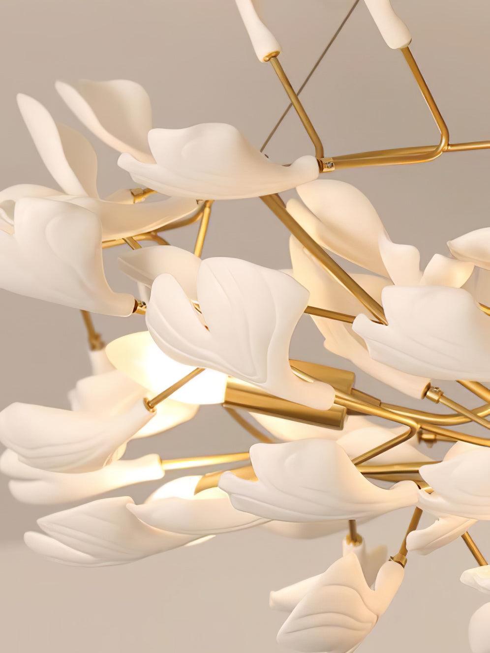 Ivmarel Gingko Long Branch Ceramics Chandelier