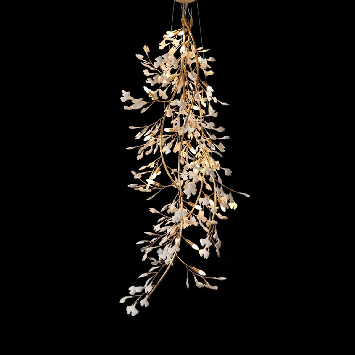 Ivmarel Gingko Long Branch Ceramics Chandelier