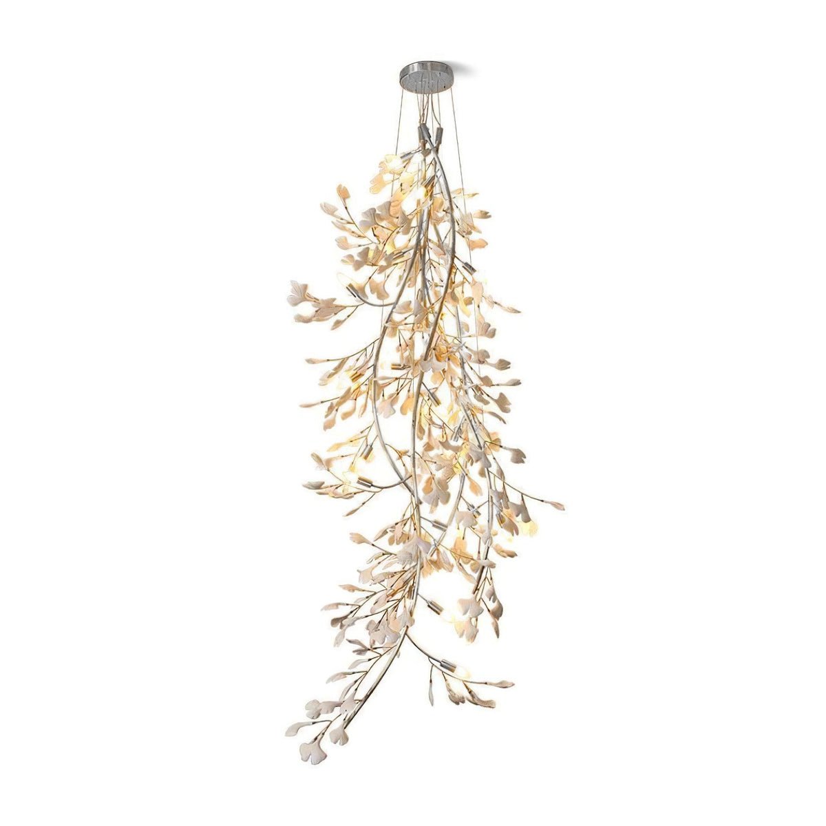 Ivmarel Gingko Long Branch Ceramics Chandelier