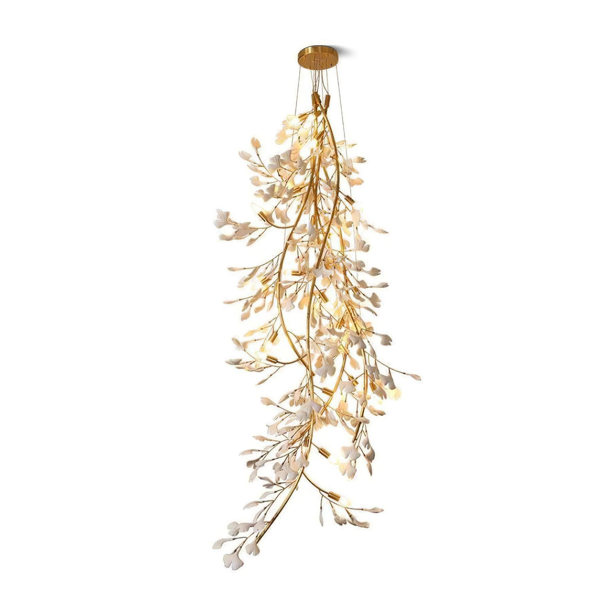 Ivmarel Gingko Long Branch Ceramics Chandelier
