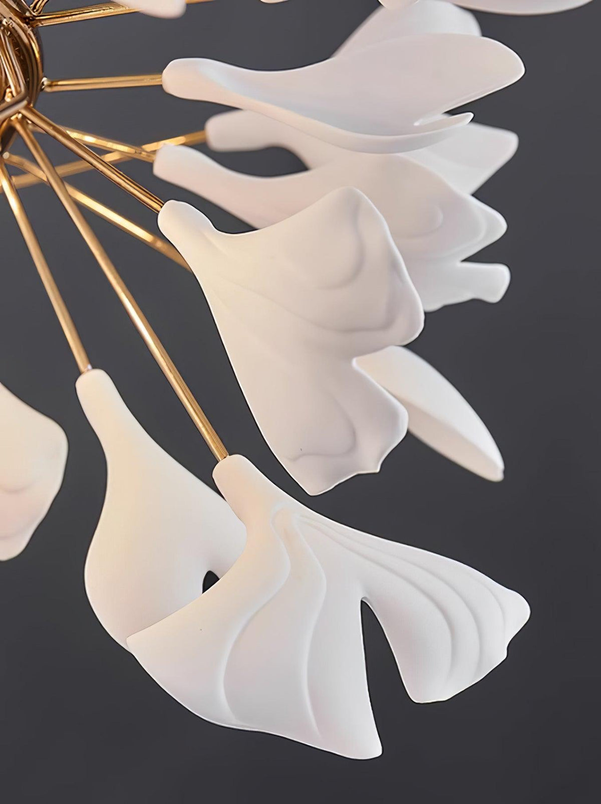 Ivmarel Gingko Long Branch Ceramics Chandelier