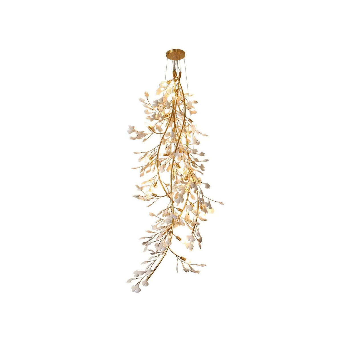 Ivmarel Gingko Long Branch Ceramics Chandelier