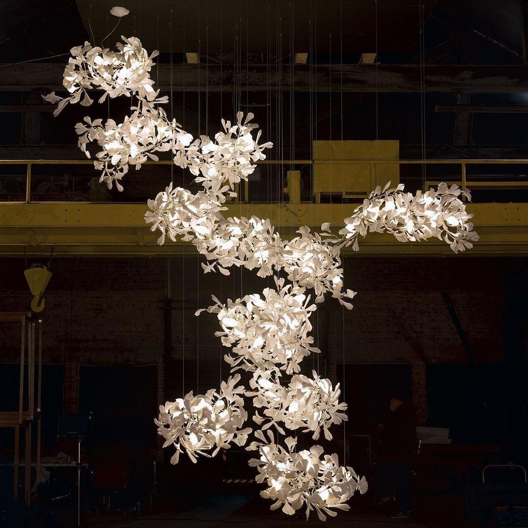 Cerivissa Gingko Ceramic Combination Chandelier