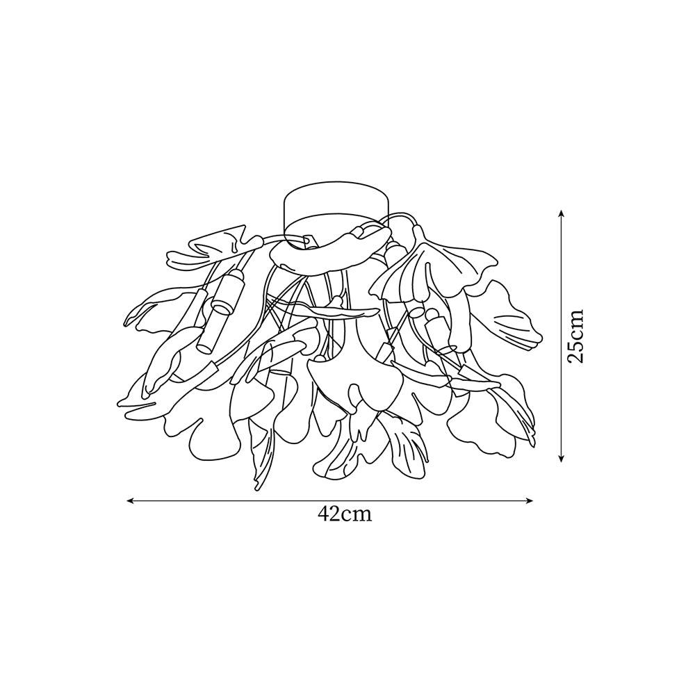Callenne Elegant Ginkgo Leaf Ceiling Light - Neutral Decor