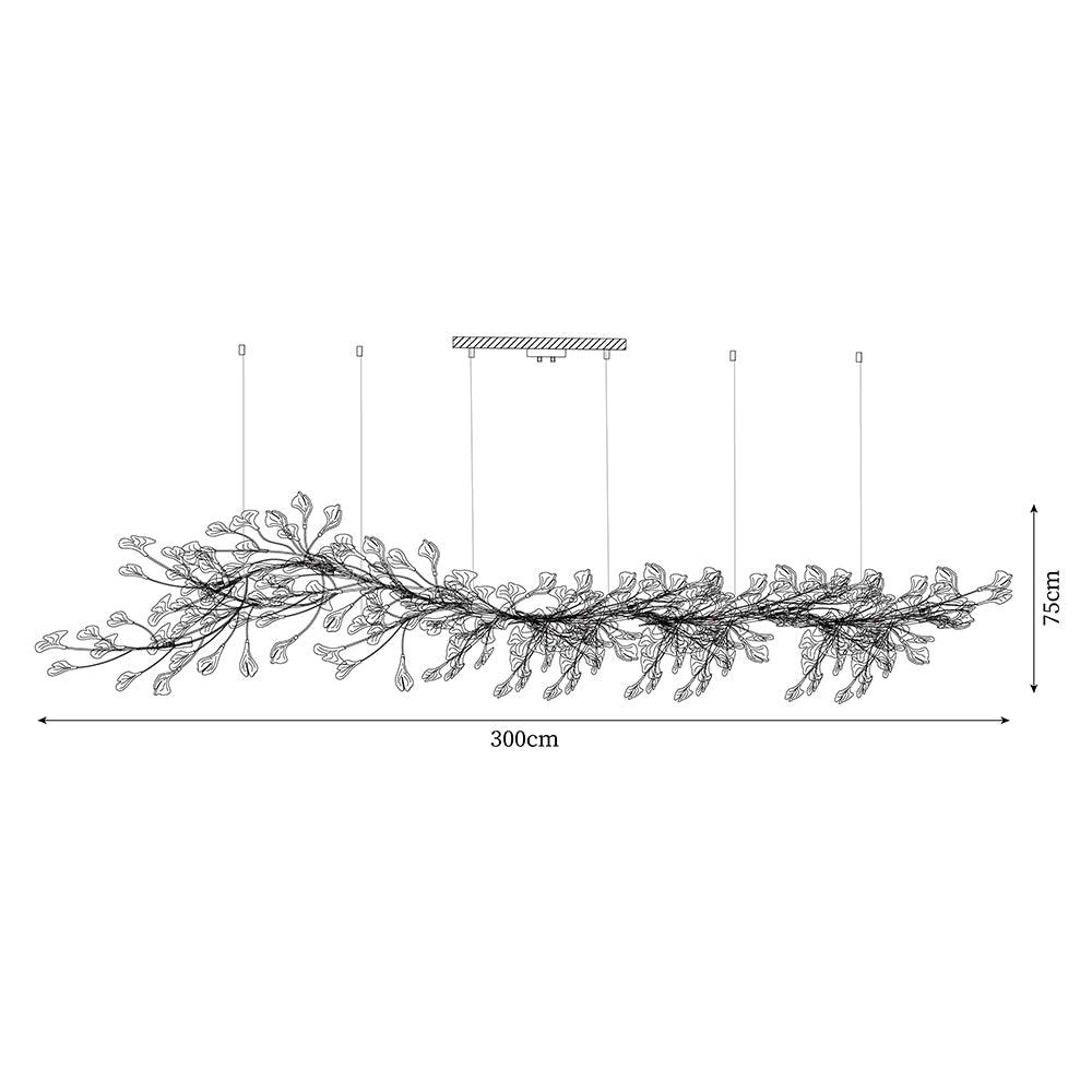 Chandelier Frame Ceramic Gingko Leaf Shade White Gold Modern - Neutral Decor