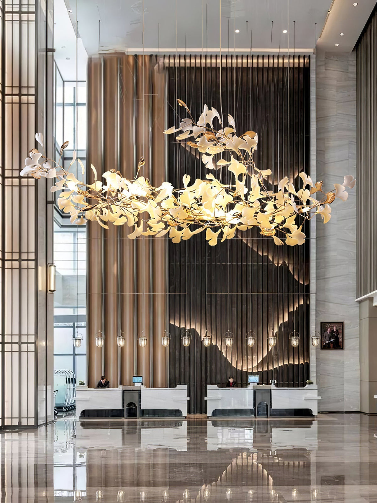 Sovell Postmodern Luxury Ginkgo Cloud Ceramics Chandelier