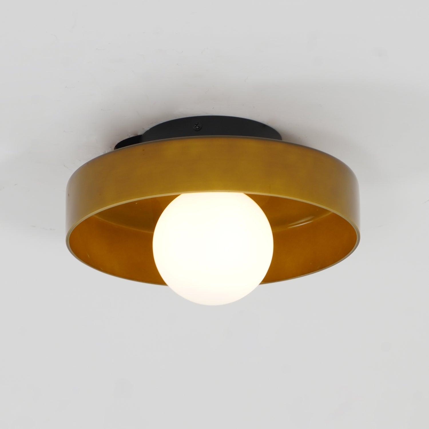 Solara Ceiling Lamp Orange Ring Playful Sculptural - Neutral Decor