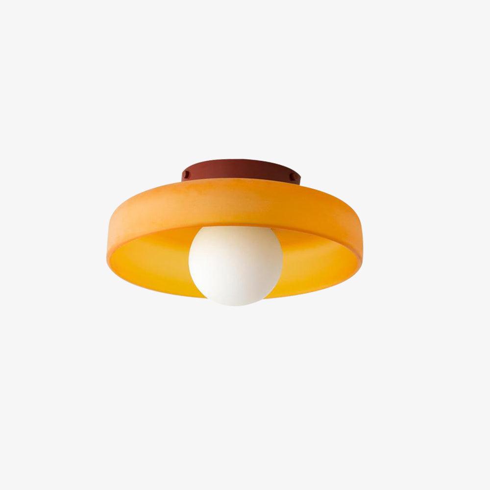 Solara Ceiling Lamp Orange Ring Playful Sculptural - Neutral Decor