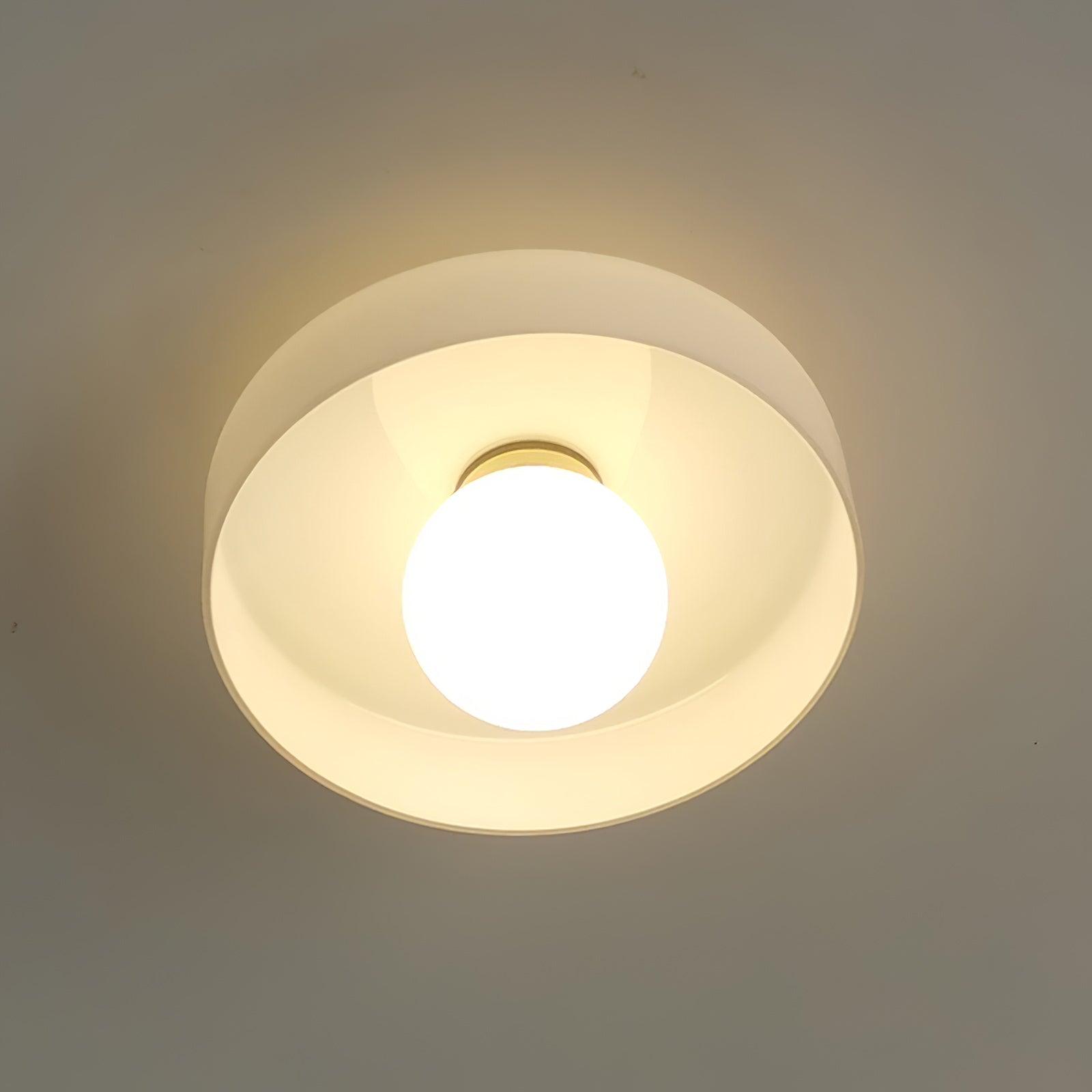 Solara Ceiling Lamp Orange Ring Playful Sculptural - Neutral Decor