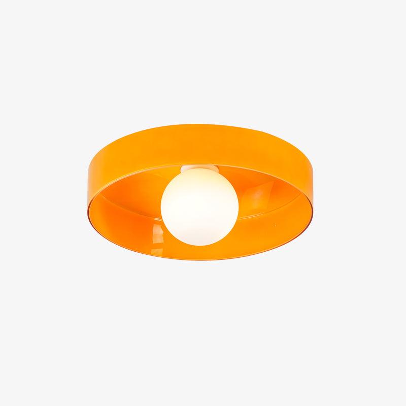 Solara Ceiling Lamp Orange Ring Playful Sculptural - Neutral Decor