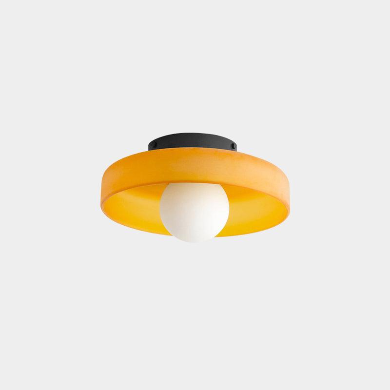 Solara Ceiling Lamp Orange Ring Playful Sculptural - Neutral Decor