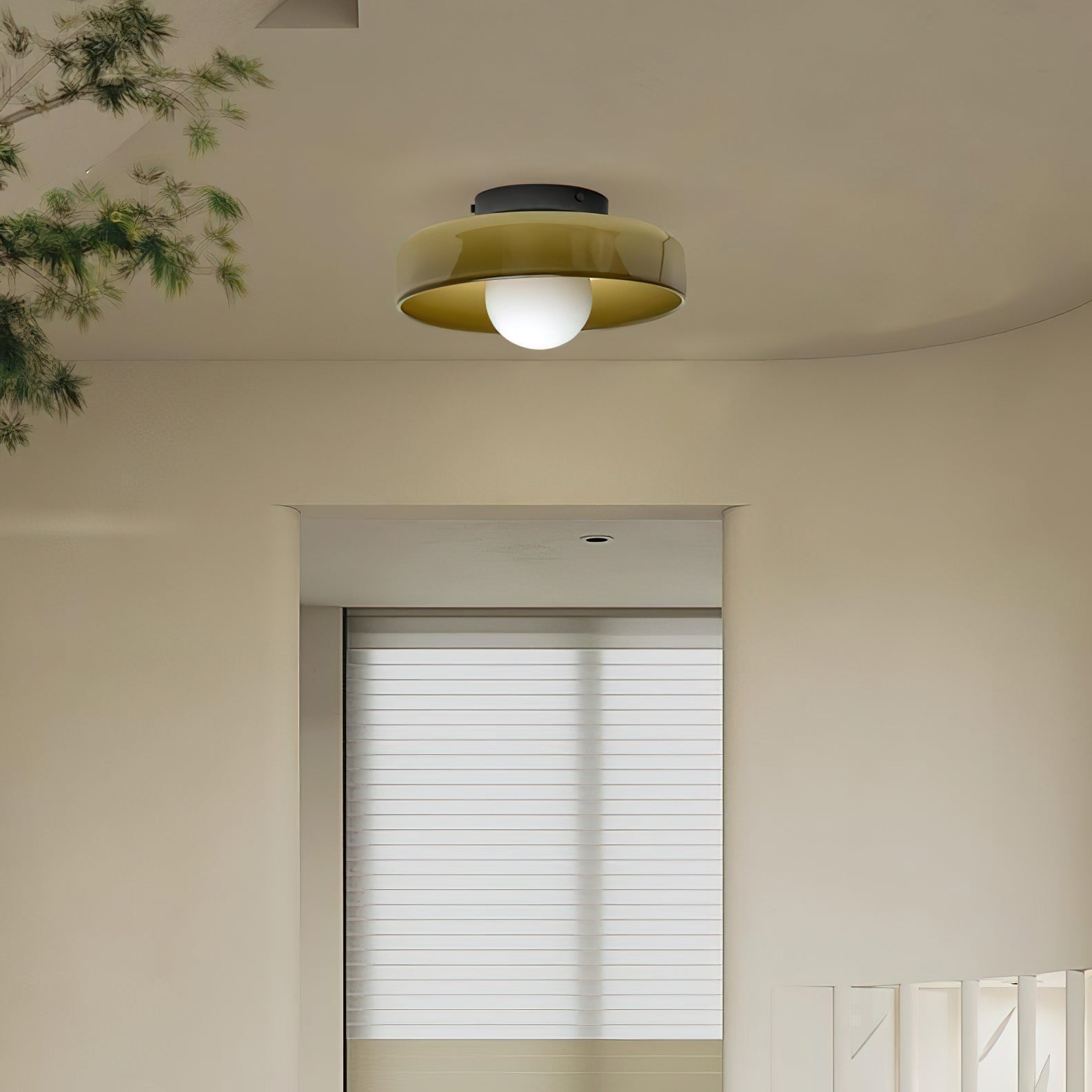 Solara Ceiling Lamp Orange Ring Playful Sculptural - Neutral Decor