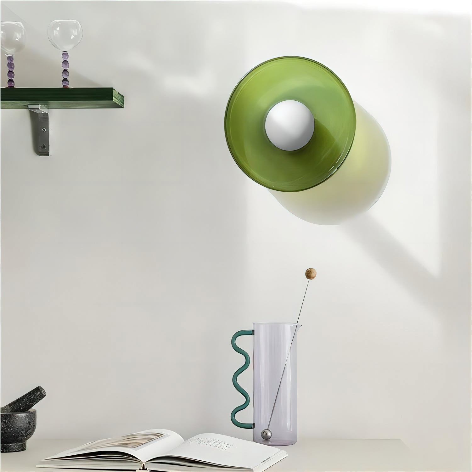 Solara Ceiling Lamp Orange Ring Playful Sculptural - Neutral Decor