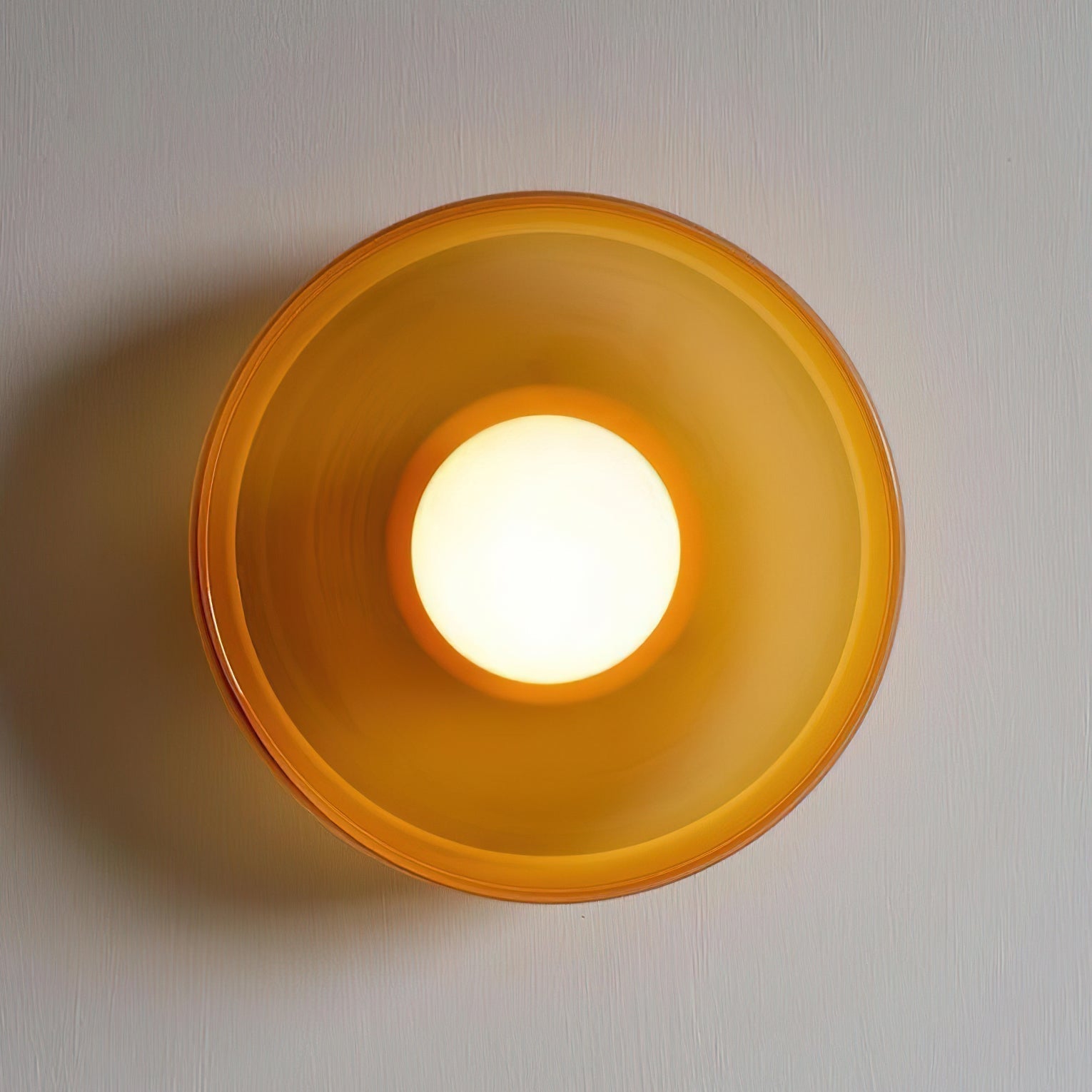 Solara Ceiling Lamp Orange Ring Playful Sculptural - Neutral Decor