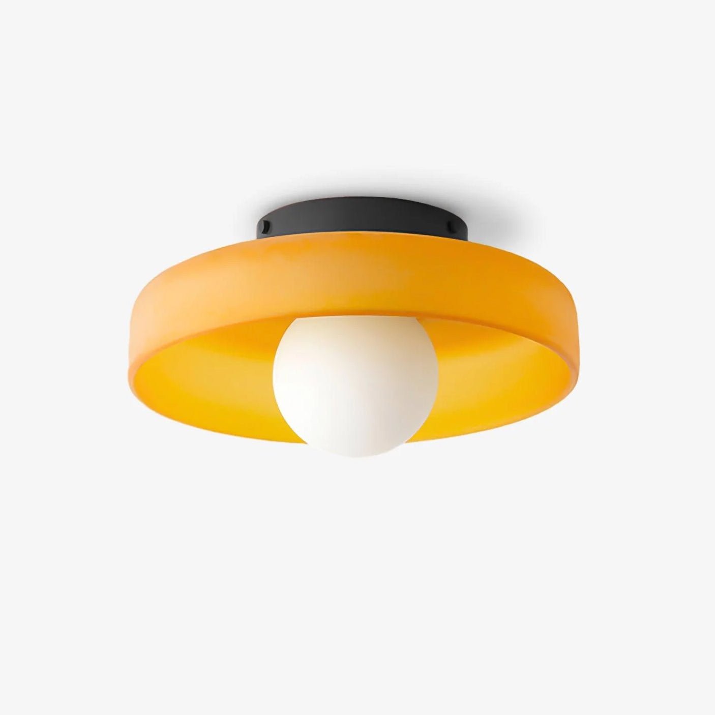 Solara Ceiling Lamp Orange Ring Playful Sculptural - Neutral Decor