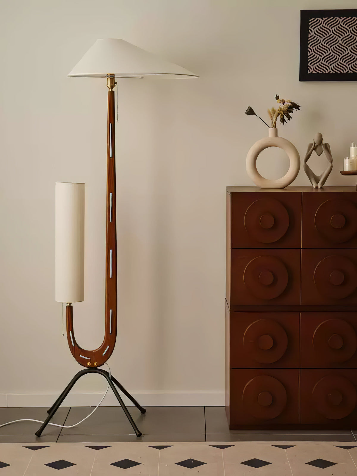 Novael Fabric Scandinavian Floor Lamp