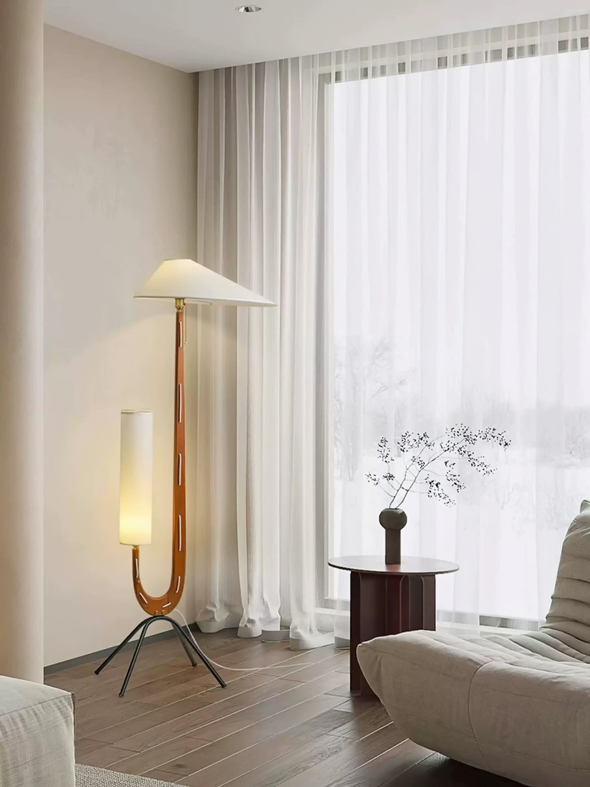 Novael Fabric Scandinavian Floor Lamp