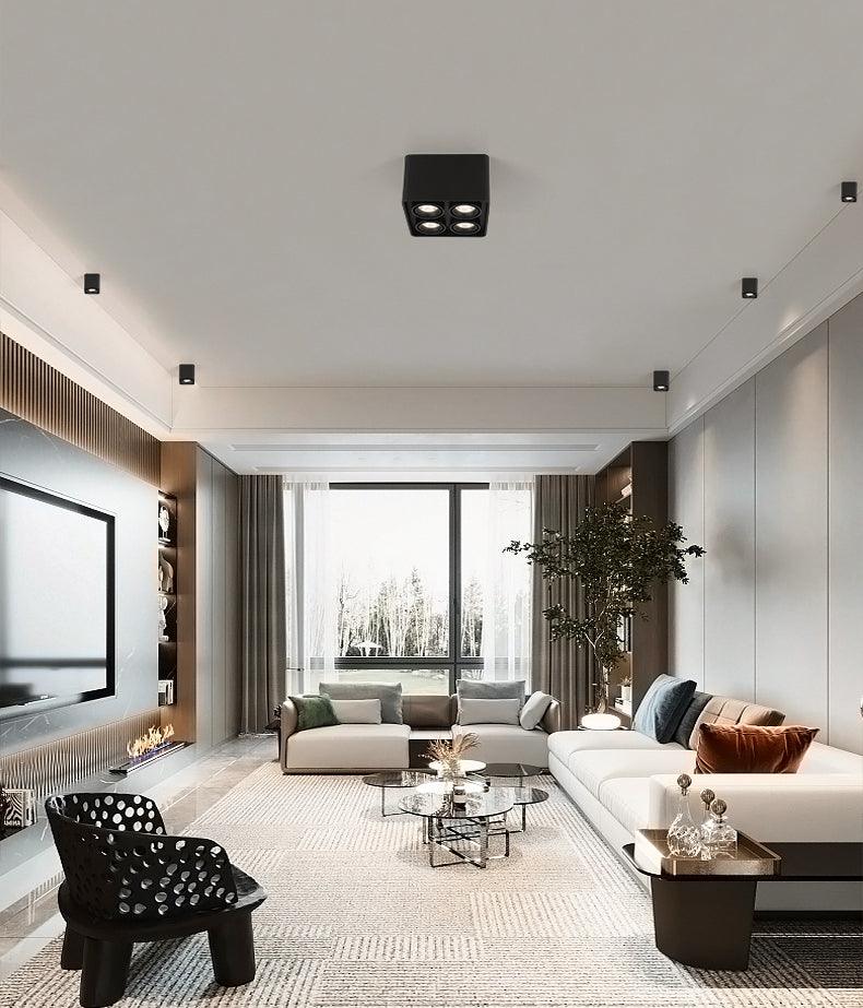 Solara Spotlight Surface Mount Twin LED Angular Minimalist - Neutral Decor