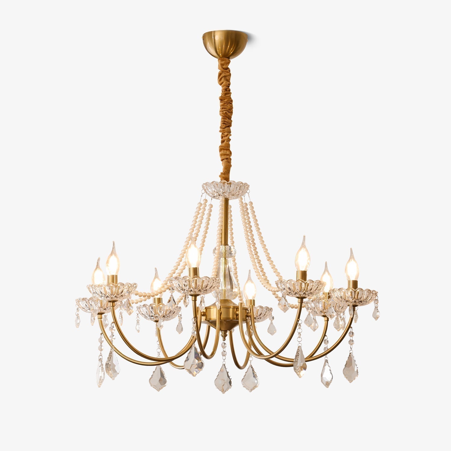Cevaris Postmodern Luxury Pearl Glass Chandelier