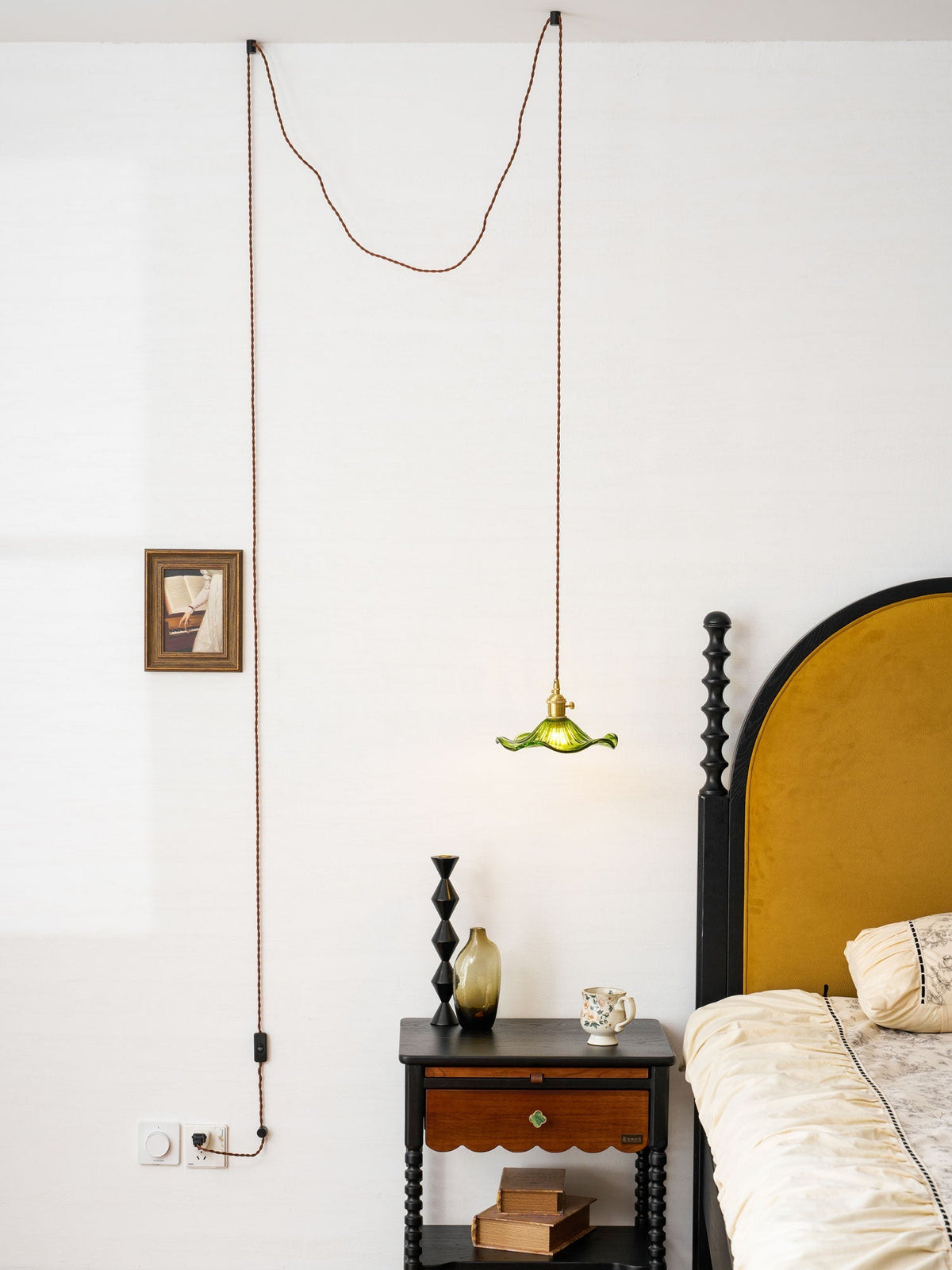 Pineridge Glass Hibiscus Flower Pendant Light