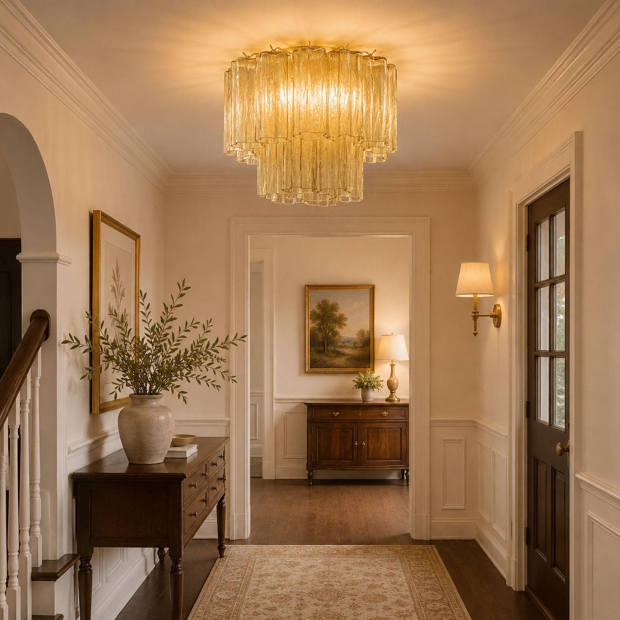 Orinwood Murano Tubes Flush Mount Ceiling Light