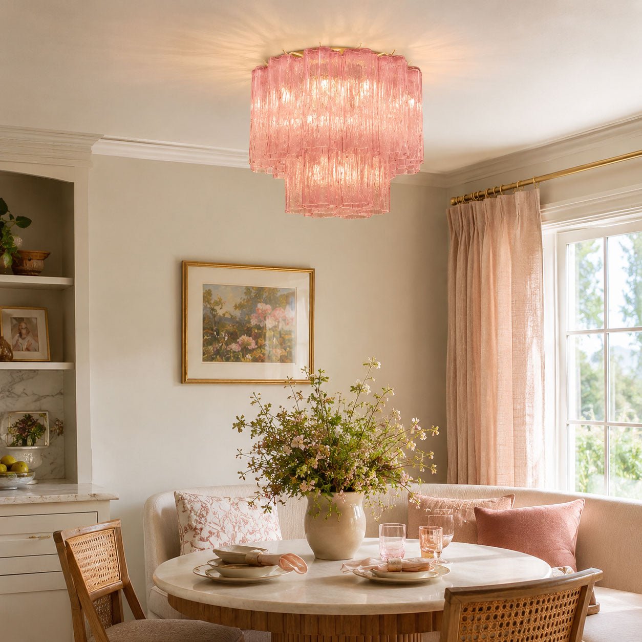 Orinwood Murano Tubes Flush Mount Ceiling Light