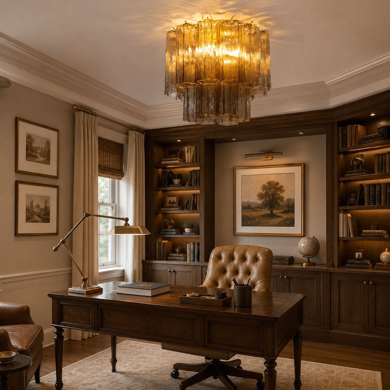 Orinwood Murano Tubes Flush Mount Ceiling Light