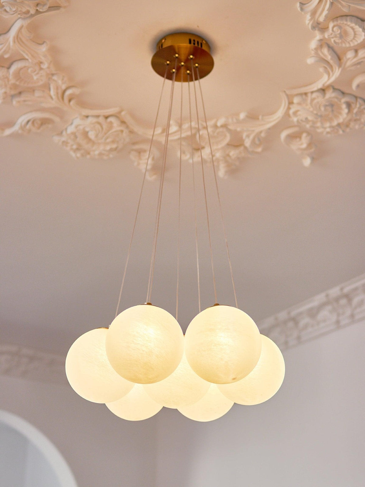 Celalissa Chandelier Glass Cluster Frosted Glass