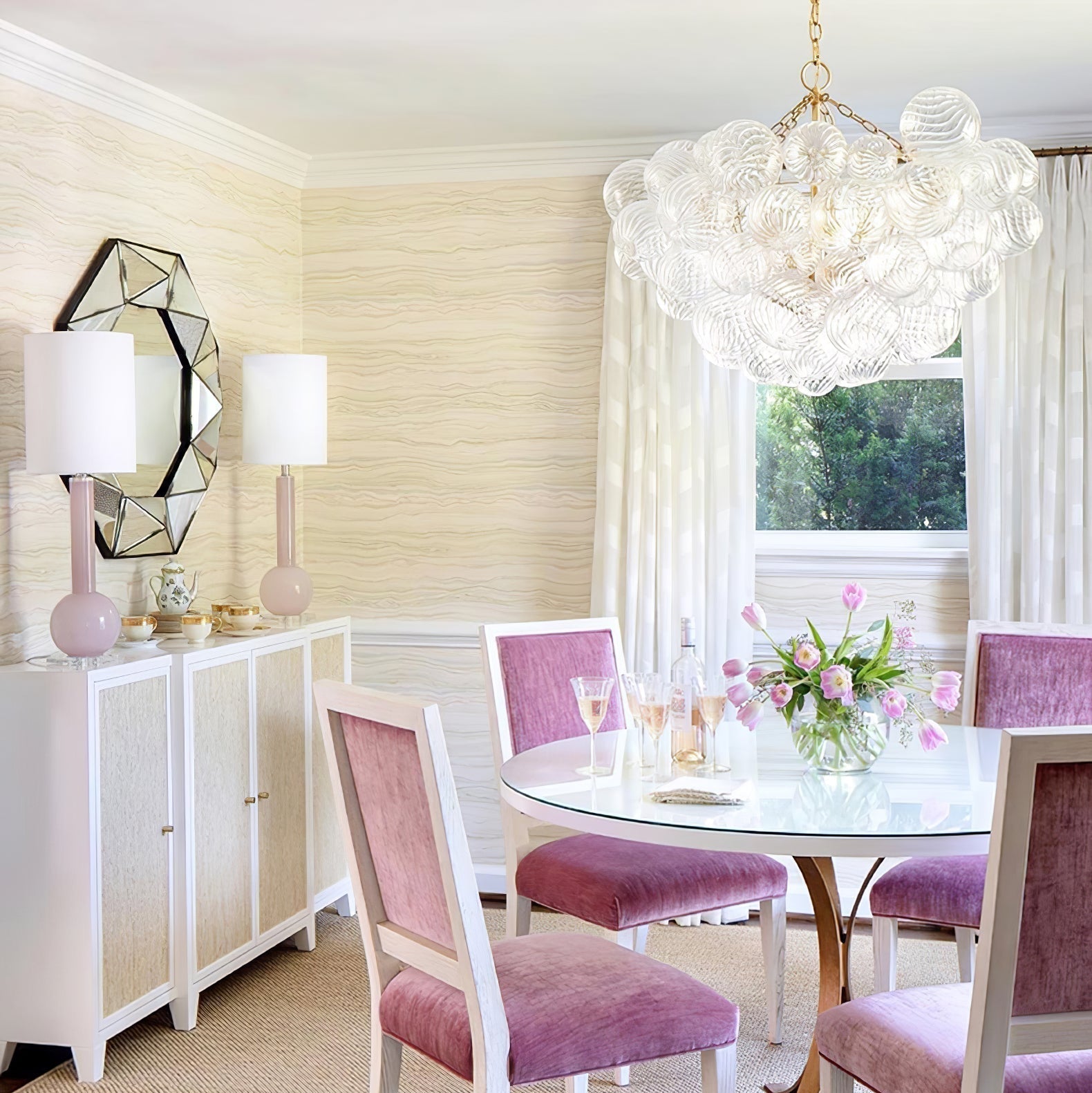 Aurora Chandelier Glass Ball Bubble Modern - Neutral Decor