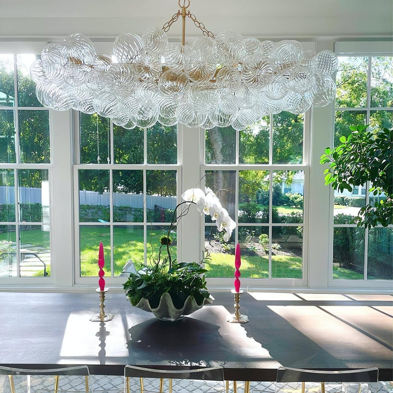 Aurora Chandelier Glass Ball Bubble Modern - Neutral Decor