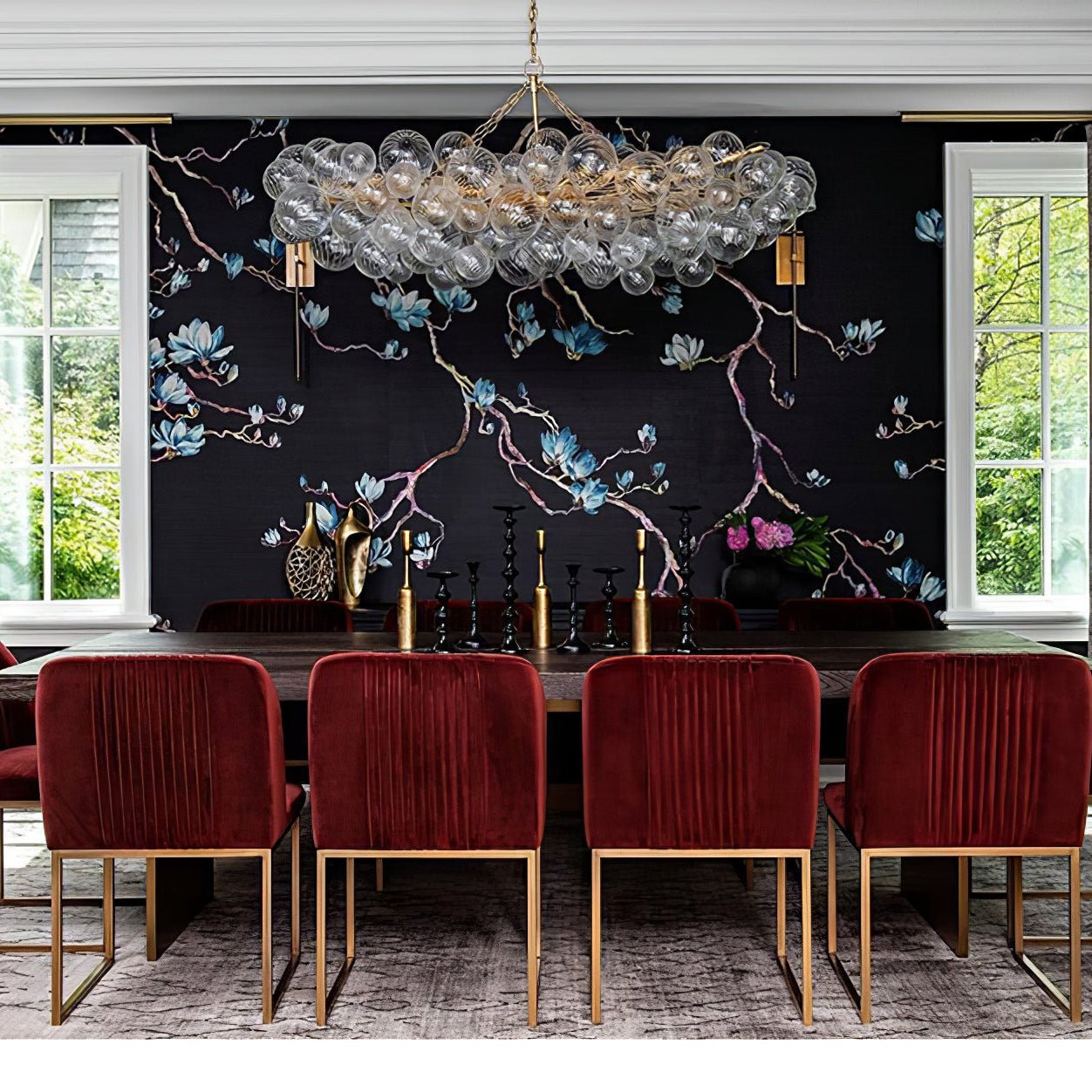 Aurora Chandelier Glass Ball Bubble Modern - Neutral Decor