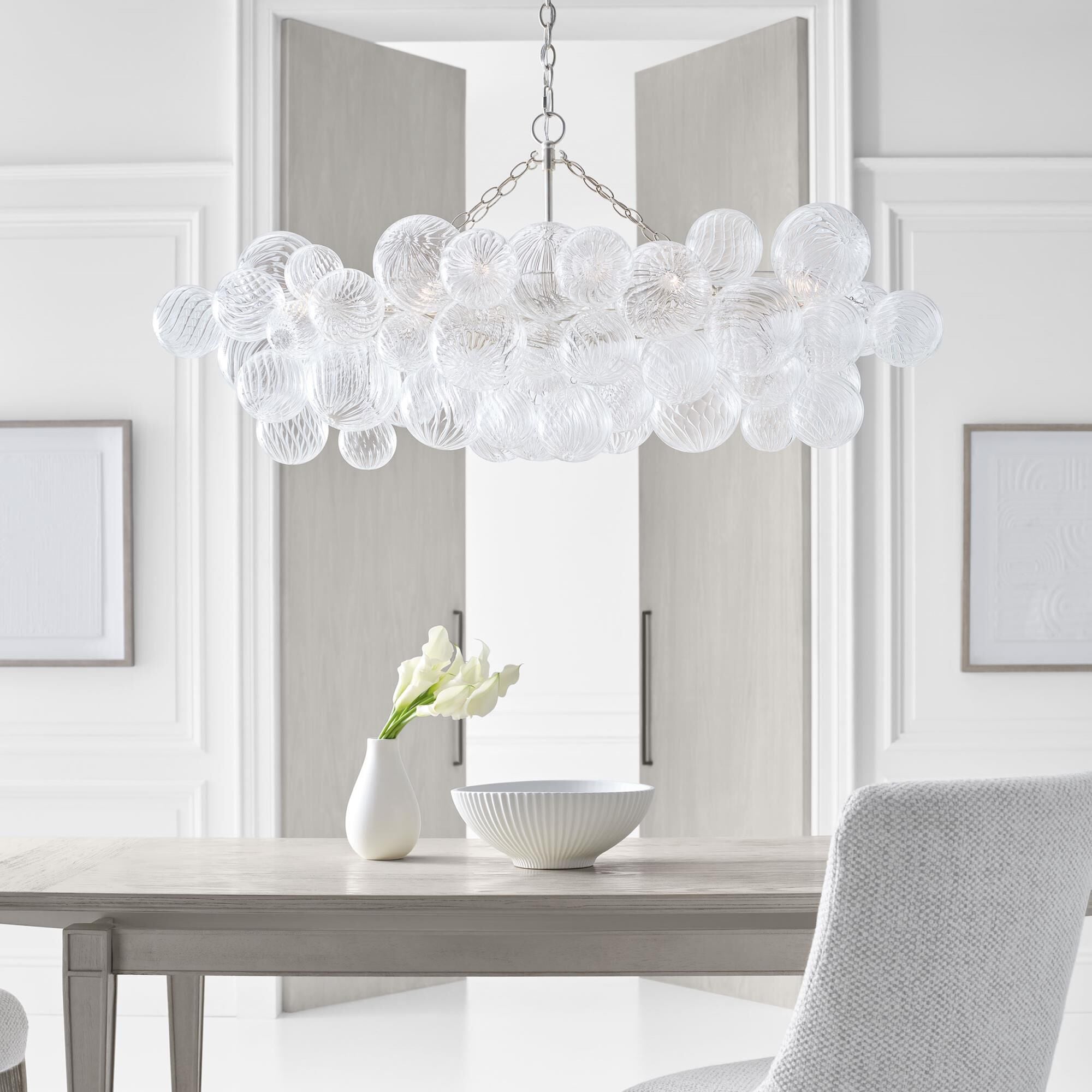 Aurora Chandelier Glass Ball Bubble Modern - Neutral Decor