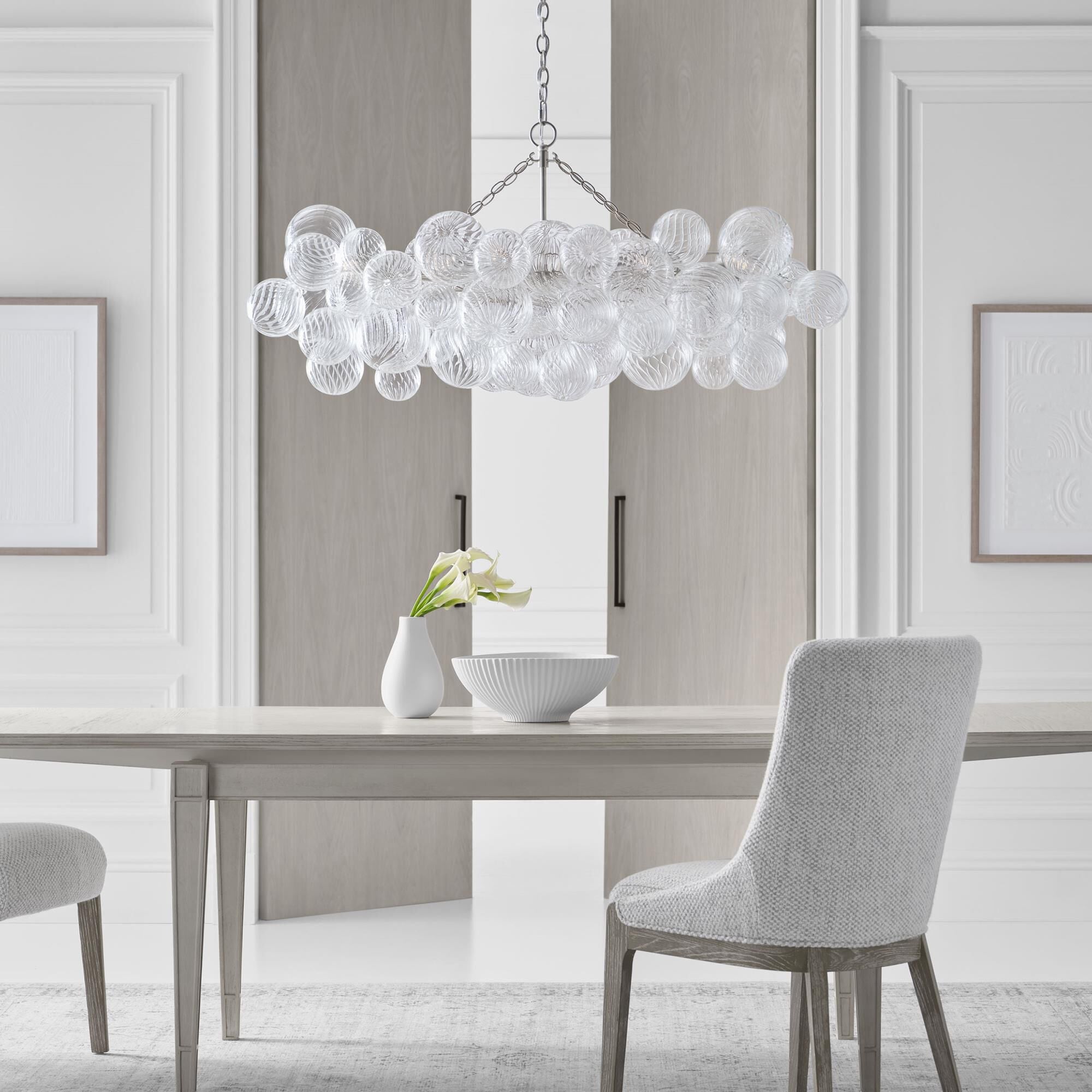 Aurora Chandelier Glass Ball Bubble Modern - Neutral Decor