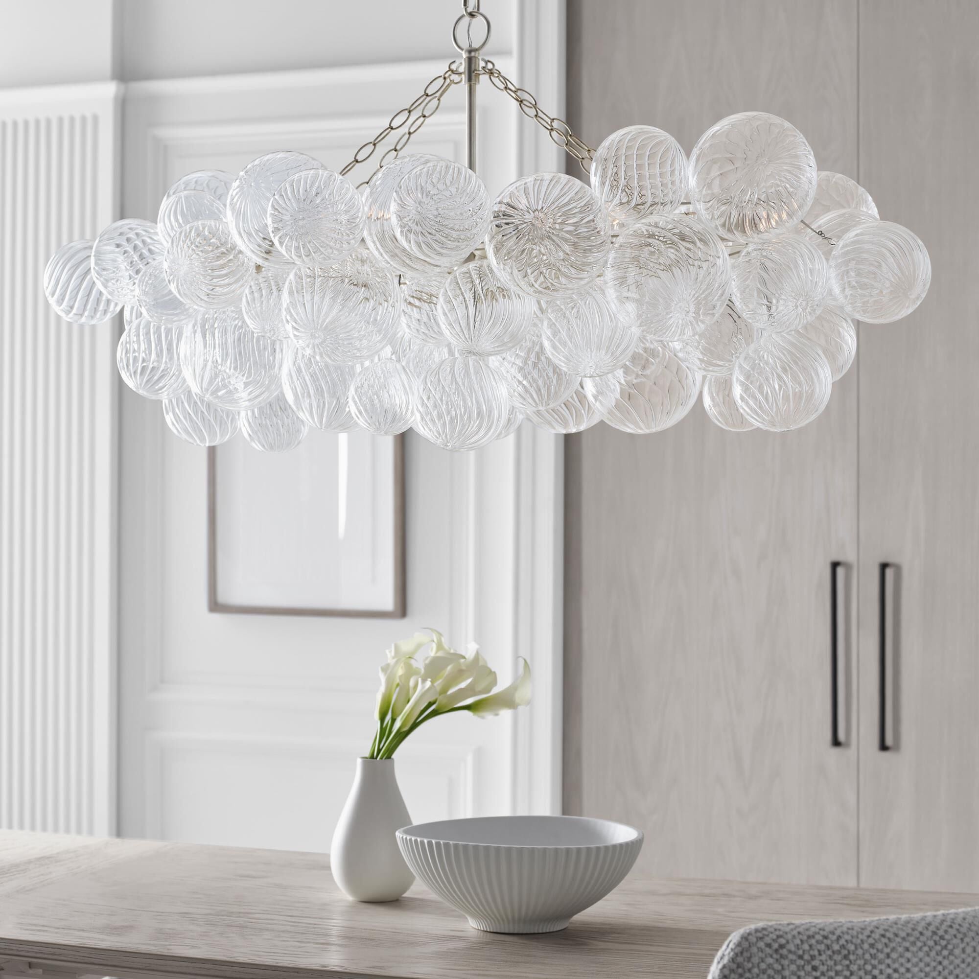 Aurora Chandelier Glass Ball Bubble Modern - Neutral Decor