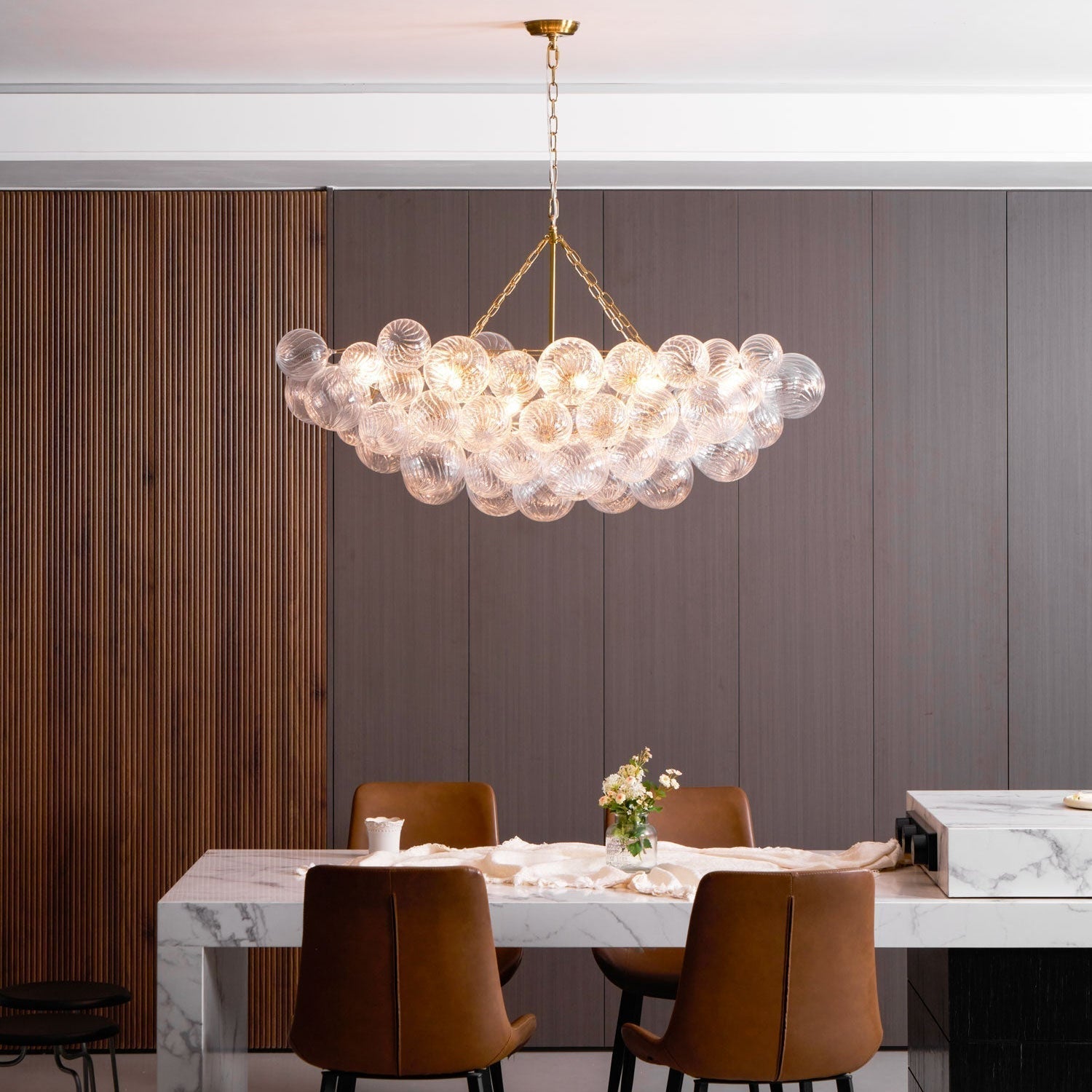Aurora Chandelier Glass Ball Bubble Modern - Neutral Decor