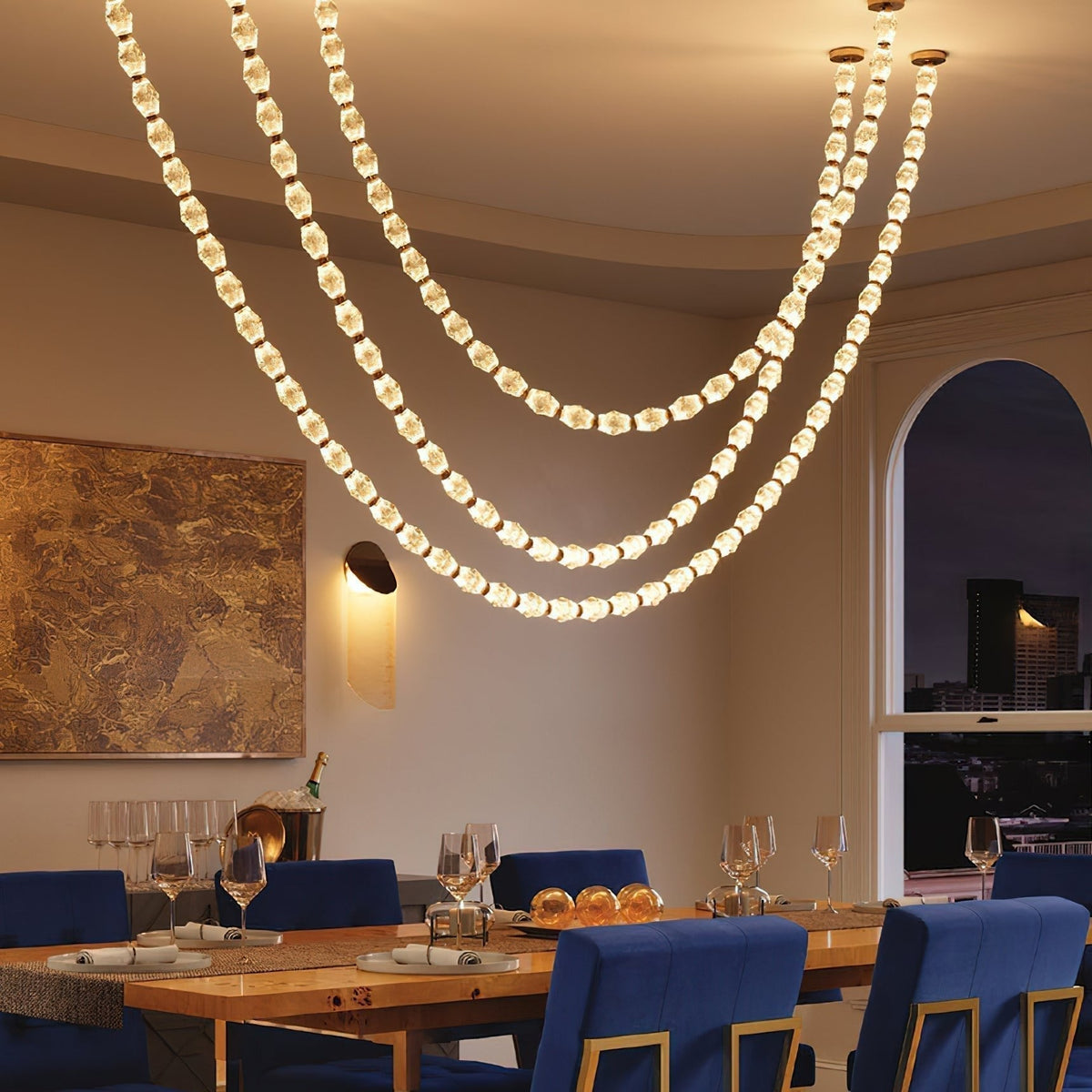 Pearlene Beaded Chandelier