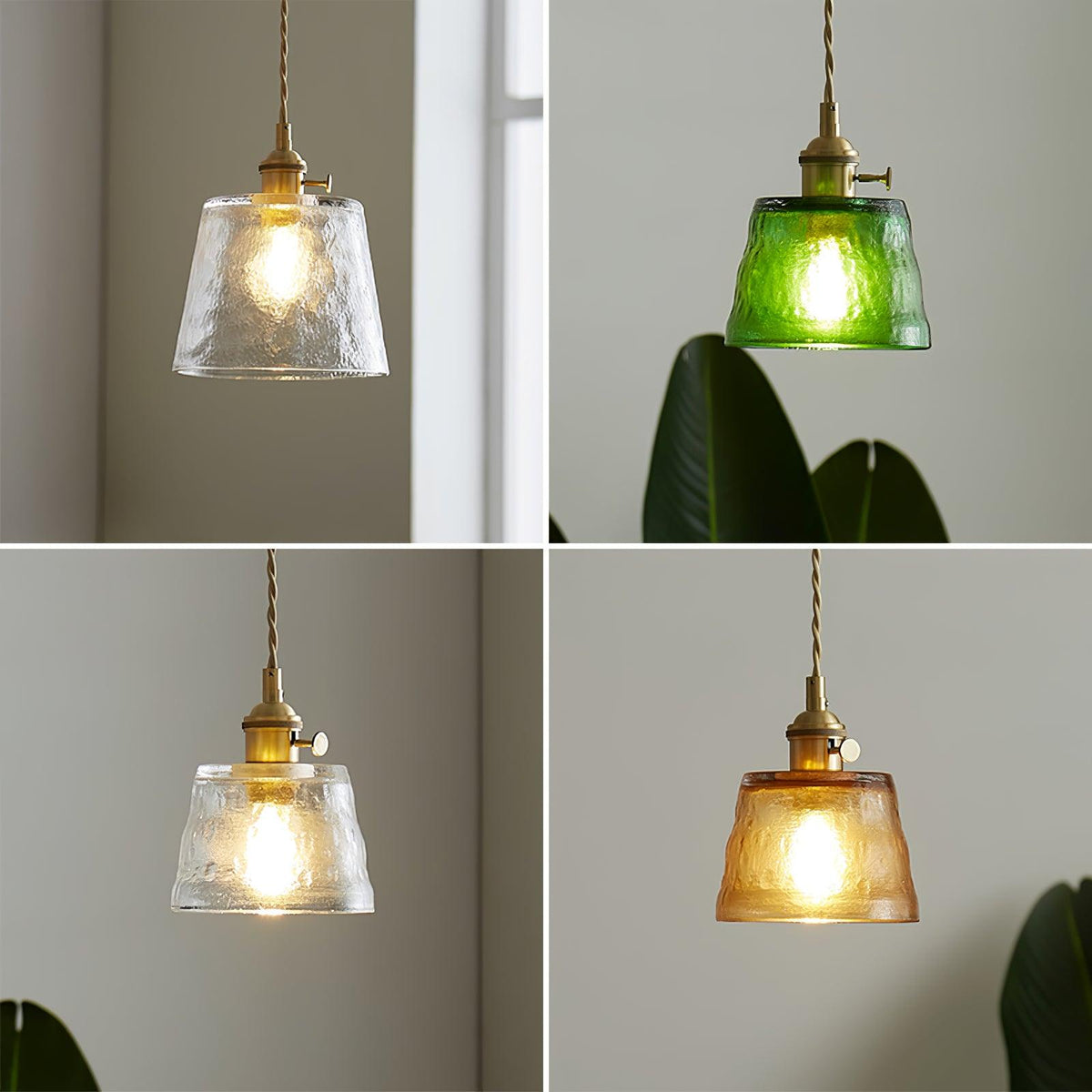 Lioreraya Pendant Lamp Copper Glass for Dining