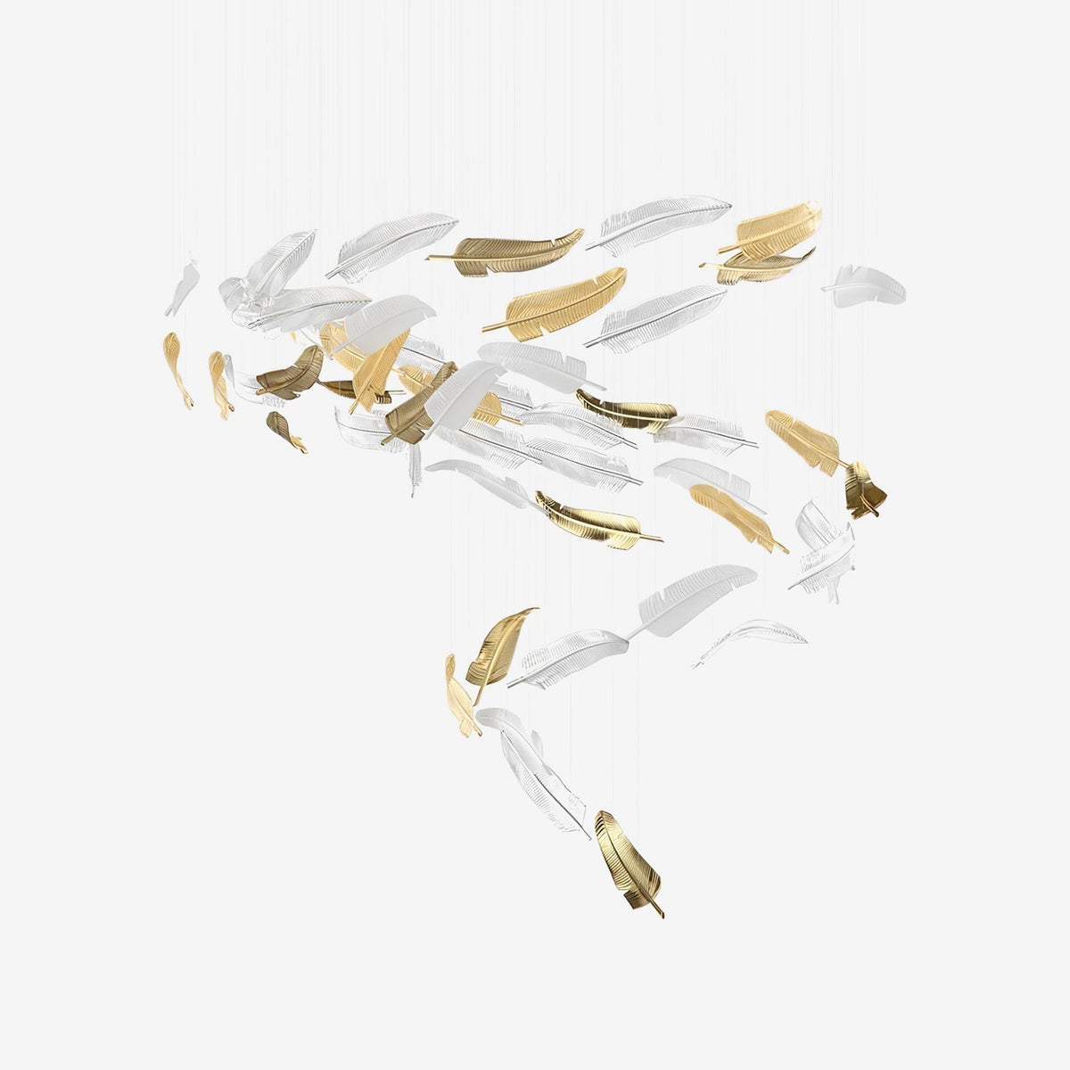 Aetherial Glass Leaf Chandelier