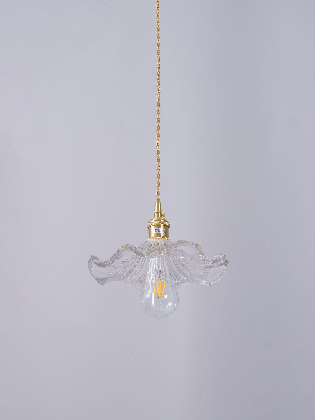 Pineridge Glass Hibiscus Flower Pendant Light