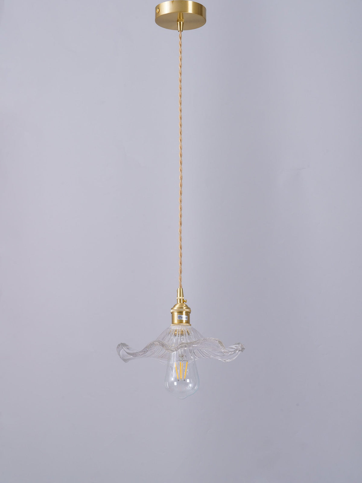 Lioralina Brass & Glass Vintage Pendant Light