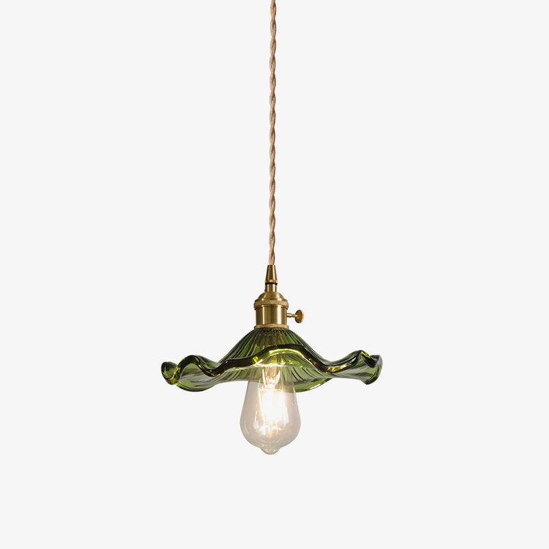 Pineridge Glass Hibiscus Flower Pendant Light