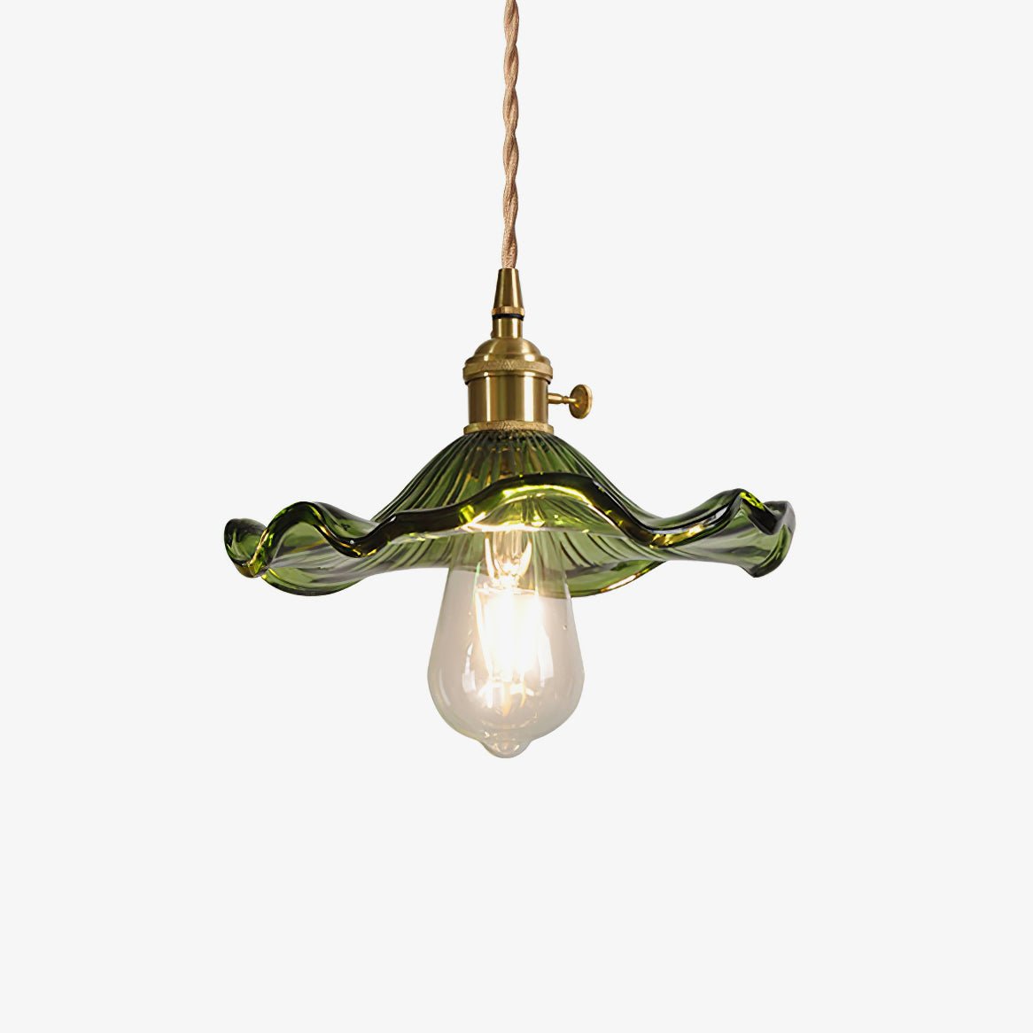 Pineridge Glass Hibiscus Flower Pendant Light