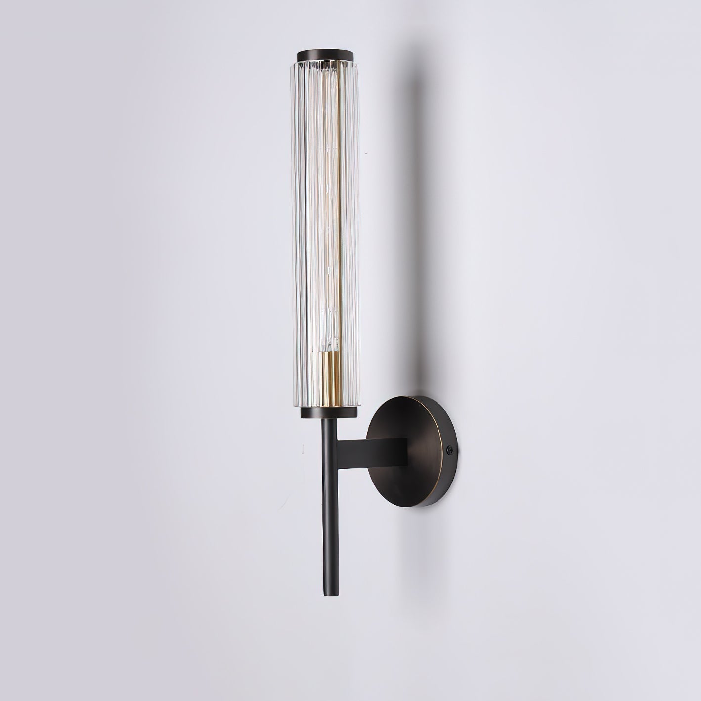 Faylen Premium Linear Brass Glass Wall Light
